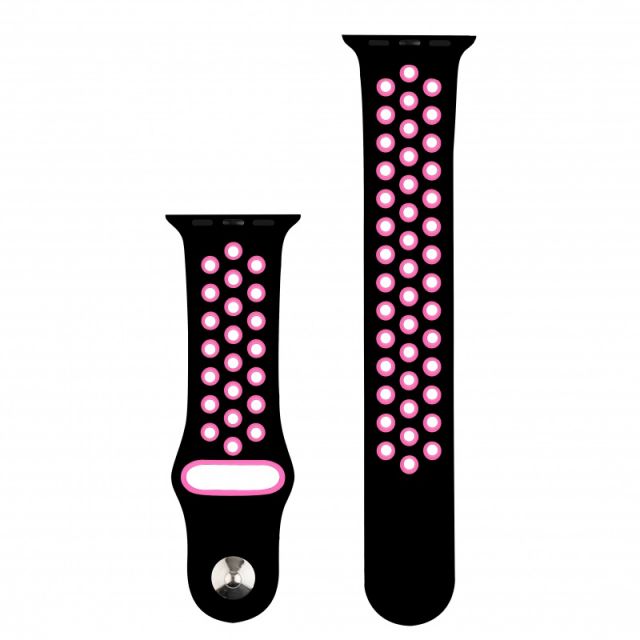 Řemínek Rhinotech Sport Strap for Apple Watch 38 / 40mm Black/ Light Pink