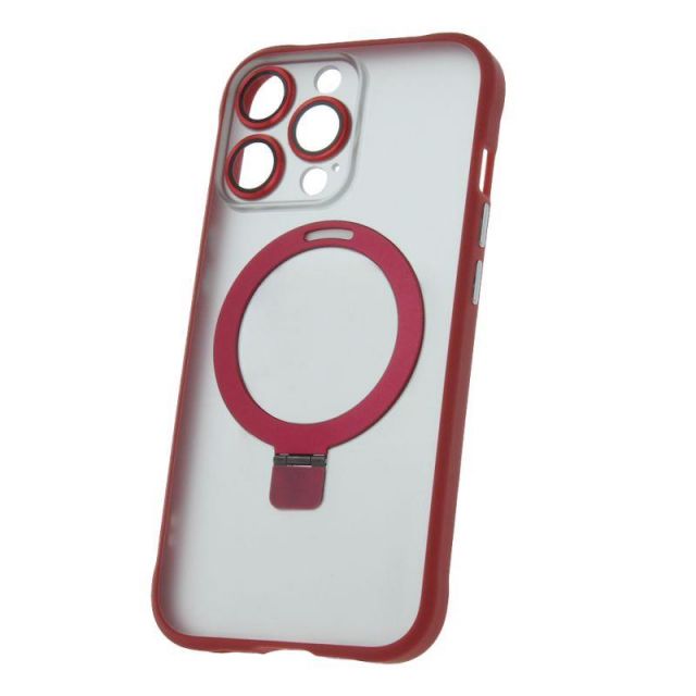 Silikonové TPU pouzdro Mag Ring pro iPhone 14 Pro červené
