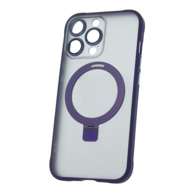 Silikonové TPU pouzdro Mag Ring pro iPhone 13 Pro fialové