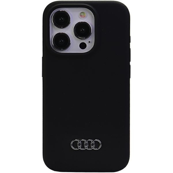 Audi Silicone Zadní Kryt pro iPhone 15 Pro Max Black