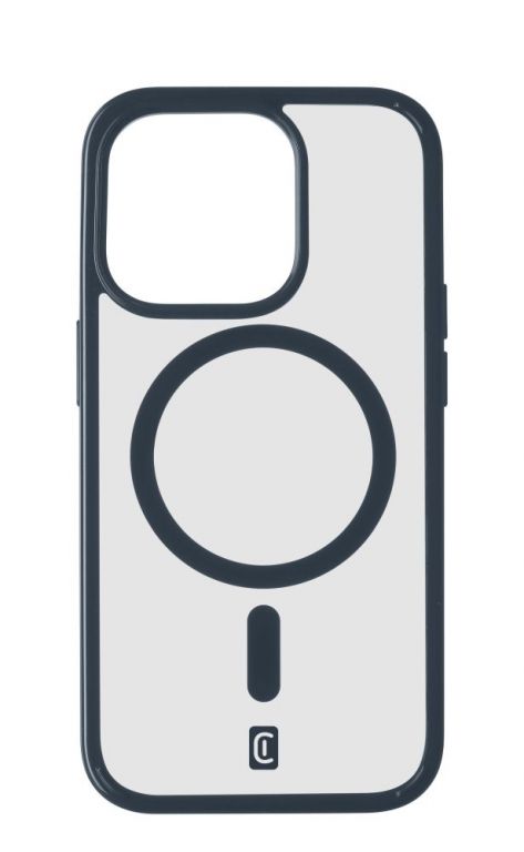 Zadní kryt Cellularline Pop Mag s podporou Magsafe pro Apple iPhone 15 Pro Max, čirý / modrý