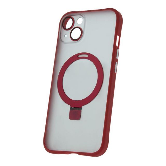 Silikonové TPU pouzdro Mag Ring pro iPhone 15 Plus červené