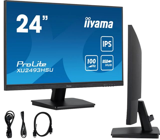 Monitor iiyama ProLite XU2493HSU-B6 24" IPS LED 100Hz 1ms /HDMI, DisplayPort, hub USB/ FreeSync, FlickerFree