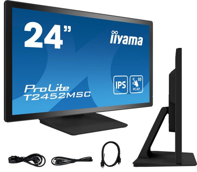 iiyama ProLite T2452MSC-B1 24" dotykový monitor IPS LED s 10 dotykovými body /HDMI, DisplayPort/ Reproduktory