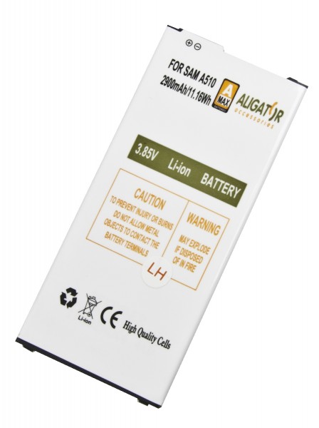 Baterie, Samsung A510F Galaxy A5 2016 Li-Ion 2900 mAh, kompatibilní, nahrazuje EB-BA510ABE