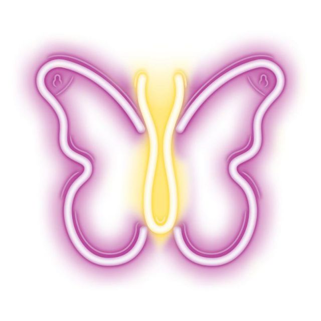 Dekorativní LED neon Motýl růžový