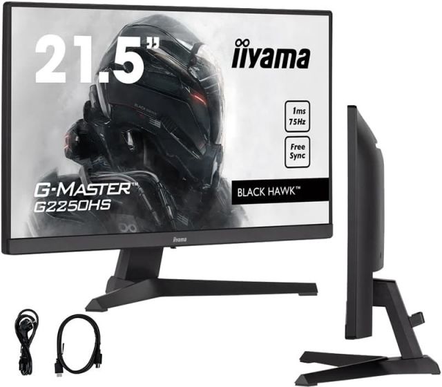 Monitor iiyama G-Master G2250HS-B1 BlackHawk 22" VA LED 1ms 75Hz /HDMI, DP/ FreeSync FlickerFree BlackTuner