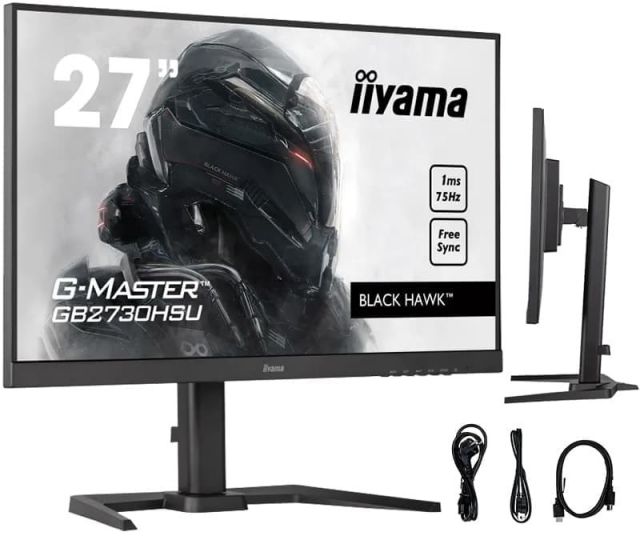 Monitor iiyama G-Master GB2730HSU-B5 BlackHawk 27" TN LED 1ms 75Hz /HDMI, DP, VGA/ FreeSync FlickerFree BlackTuner