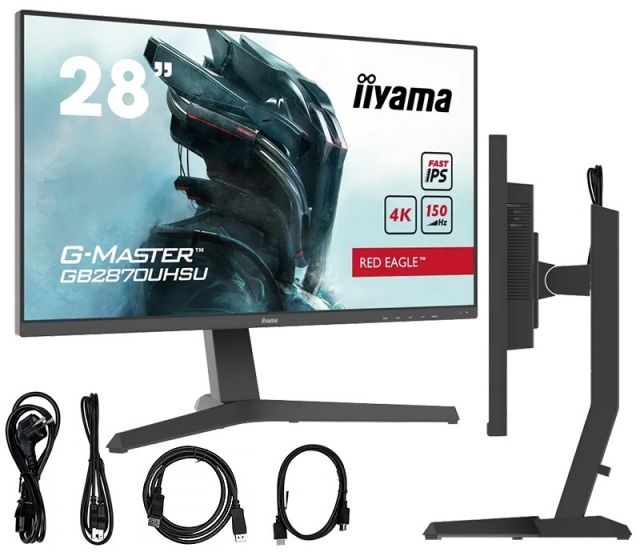 Monitor iiyama G-Master GB2870UHSU-B1 Red Eagle 28" IPS 4K, 150Hz, 1ms, HDR, HDMI, DisplayPort, FreeSync Premium, Black Tuner