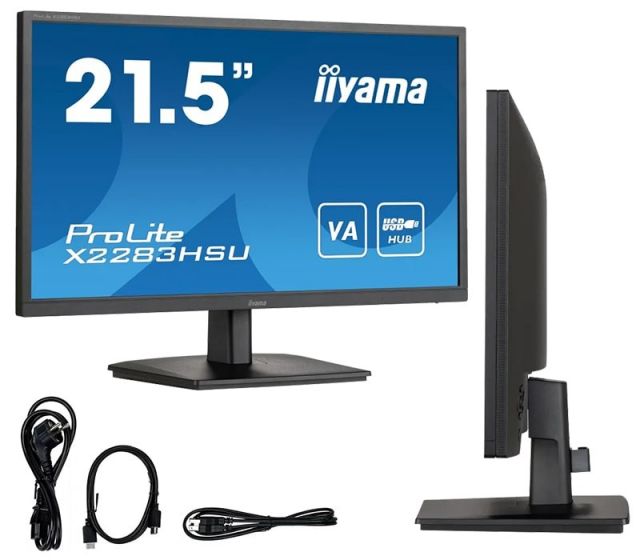 Monitor iiyama ProLite X2283HSU-B1 22" HD, VA, 1 ms, 75 Hz, HDMI, DP, FreeSync