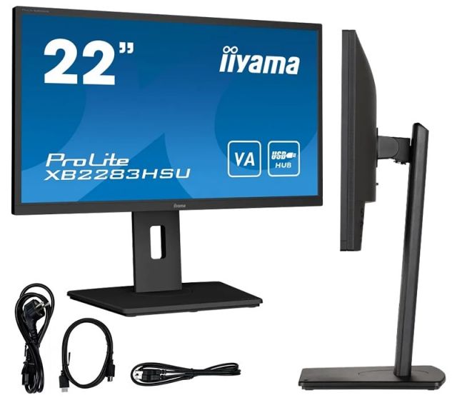 Monitor iiyama ProLite XB2283HSU-B1 22" HD, VA, 1 ms, 75 Hz, HDMI, DP, FreeSync