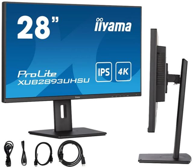 Monitor iiyama ProLite XUB2893UHSU-B5 28" 4K IPS LED 3ms /HDMI DP/ FlickerFree BlueLightReducer
