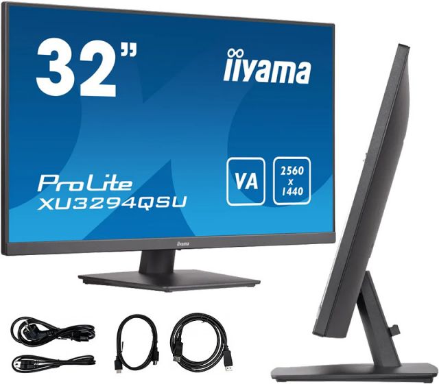 Monitor iiyama ProLite XU3294QSU-B1 32" WQHD VA LED 4ms 75Hz /HDMI DP/ FlickerFree BlueLightReducer