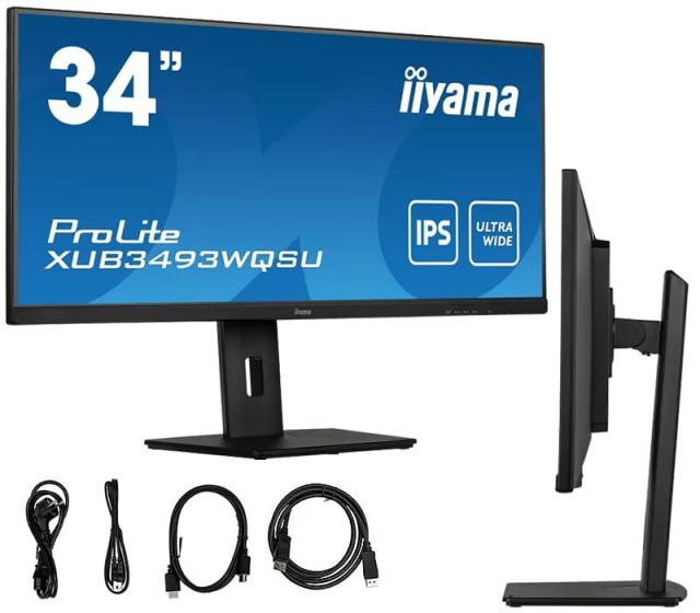 Monitor iiyama ProLite XUB3493WQSU-B5 34" UWQHD IPS LED 4ms 75Hz /2xHDMI DP/ FreeSync FlickerFree