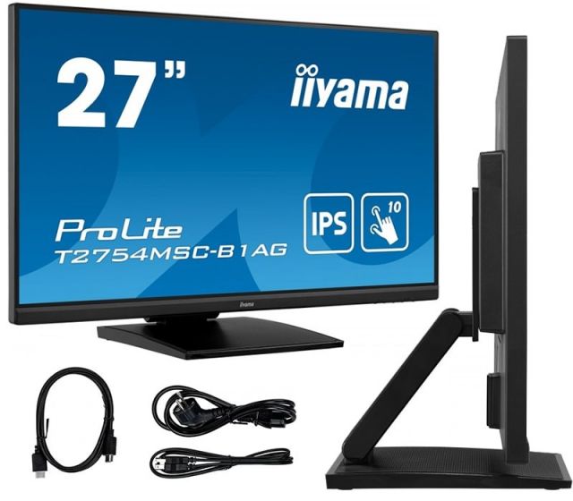 Dotykový monitor iiyama ProLite T2754MSC-B1AG 27" IPS, FullHD, Antyrefleks, VGA, HDMI