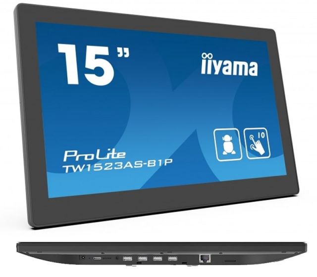 15 "dotykový monitor Iiyama ProLite TW1523AS-B1P, Android, PoE, mikrofon, reproduktory