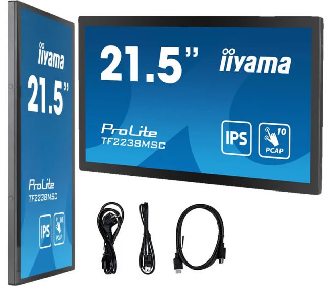iiyama ProLite TF2238MSC-B1 22" IPS FHD IPX1 zapuštěný dotykový monitor /HDMI, DP/ Reproduktory