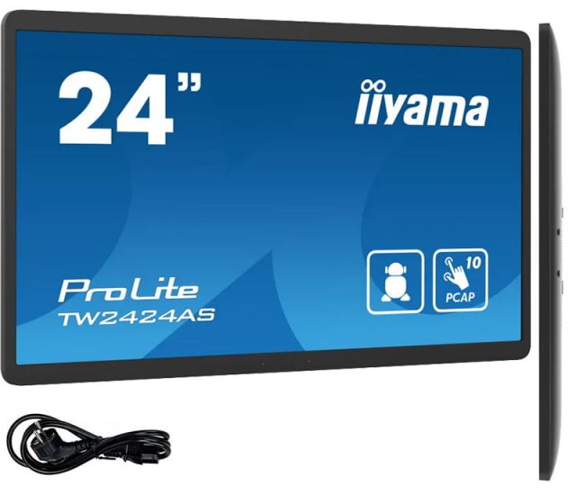 Dotykový monitor iiyama ProLite TW2424AS-B1 24" IPS LED /HDMI, USB-C/ Android12, GMS, WiFi, LAN, Bluetooth, 24/7