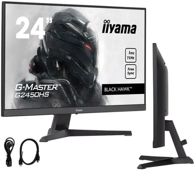 Monitor iiyama G-Master G2450HS-B1 Black Hawk 24" VA FHD 1ms 75Hz /HDMI, DP/ FlickerFree BlueLightReducer