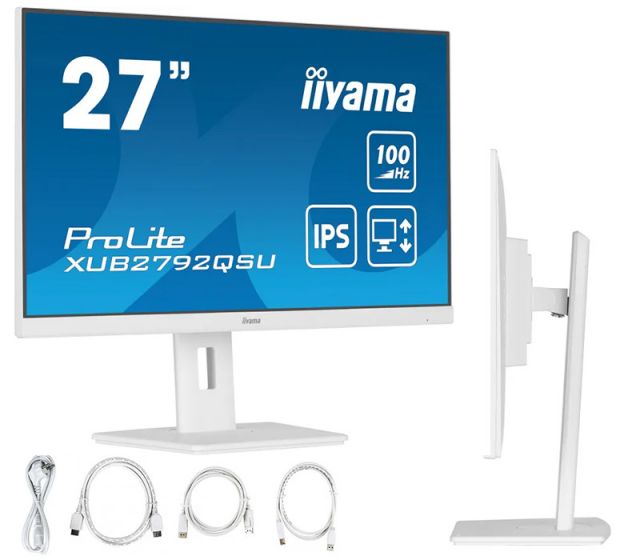 27” monitor WQHD w technologii IPS z hubem USB, częstotliwością odświeżania 100 Hz i stopą z regulacją wysokości 150