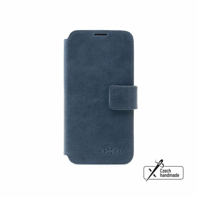 Kožené pouzdro typu kniha FIXED ProFit pro Samsung Galaxy S24, modré