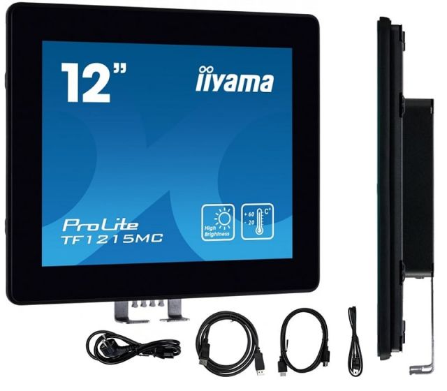 Iiyama dotykový monitor ProLite TF1215MC-B1 12 " IPS , IP65, provozní teplota -20 ° C až + 60 ° C