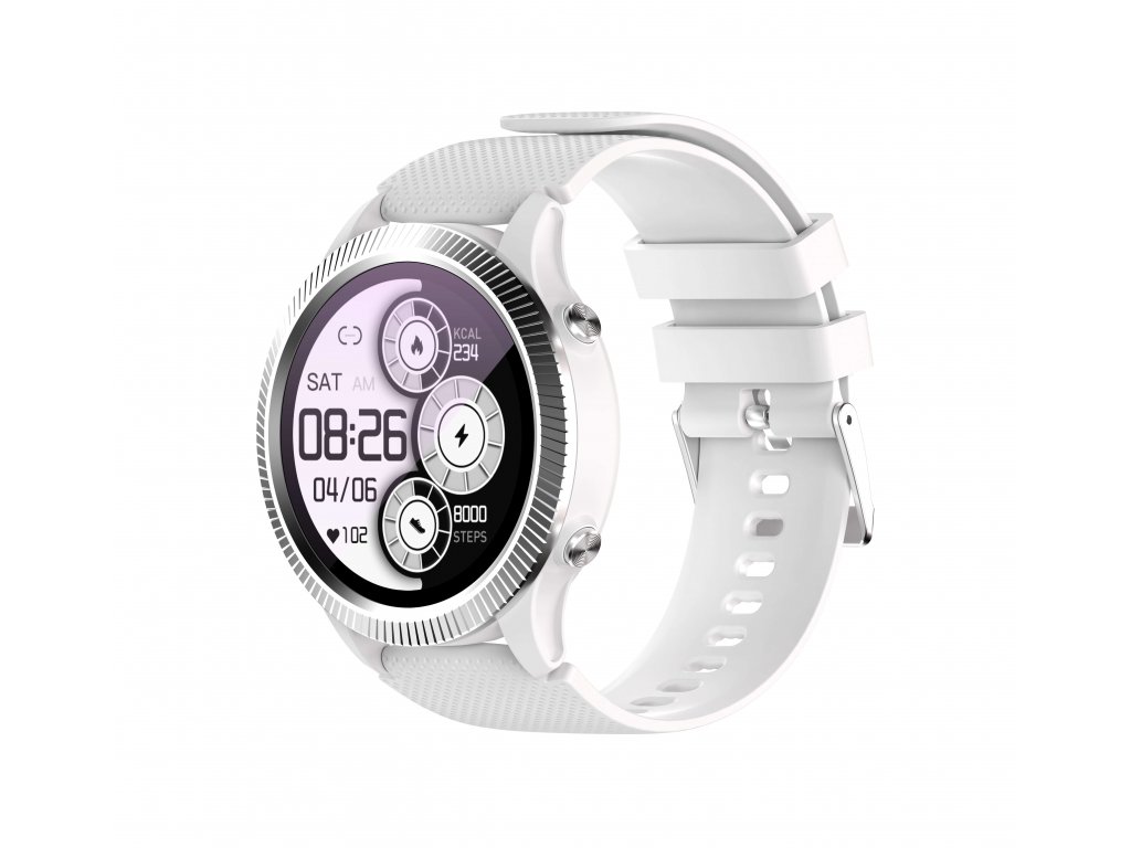 Chytré hodinky Carneo ATHLETE GPS - stříbrné