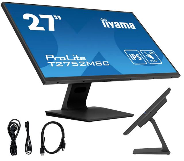iiyama ProLite T2752MSC-B1 27" IPS LED dotykový monitor /HDMI, DisplayPort/ Reproduktory, NANO povrchová úprava