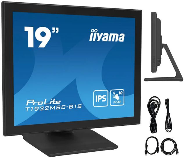 Dotykový monitor iiyama ProLite T1932MSC-B1S 19" IPS LED 5:4 /VGA, HDMI, DisplayPort/ Reproduktory, IP54