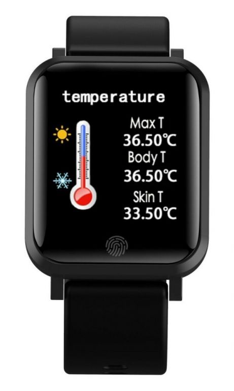 IMMAX chytré hodinky TEMP WATCH/ 1,3" TFT/ DA14585/ BT 4.0/ IP67/ teploměr/ Android 4.4/ iOS 8.0 a vyšší/ CZ app/ černé