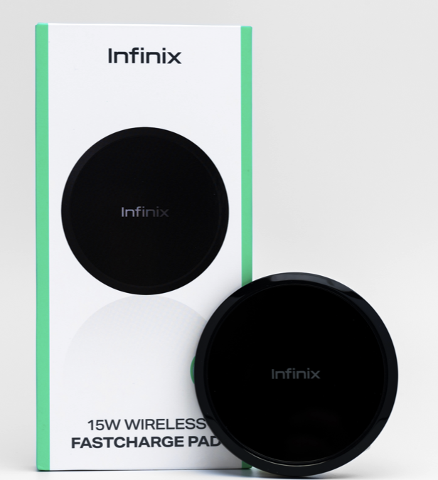 Infinix 15W bezdrátová magnetická nabíječka šedá 