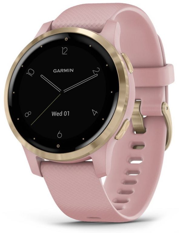 GARMIN chytré sportovní GPS hodinky vívoactive4S LightGold/Pink Band