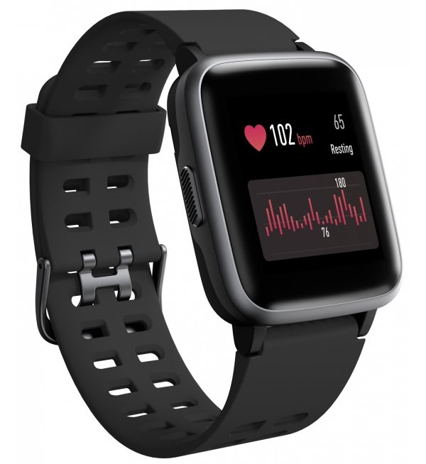 UMAX chytré hodinky U-Band P2 Black/ 1,3" IPS/ Bluetooth 4.2/ nRF52840/ ATM5/ iOS 8.0 +/ Android 4.3 +/ app Veryfit PRO