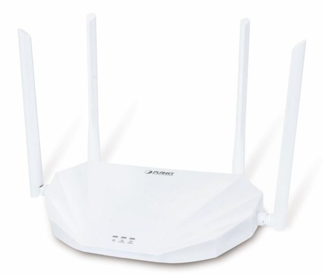 PLANET WDRT-1800AX router/AP, dual 2,4/5GHz, 802.11ax, 1800Mbps, WPS, Firewall, 32+32 WiFi klientů