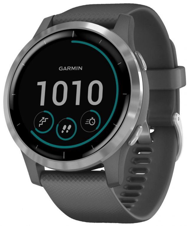 GARMIN chytré sportovní GPS hodinky vívoactive4 Silver/Gray Band