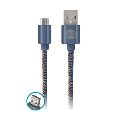 Datový kabel Forever micro USB 1m 2A jeans modrý