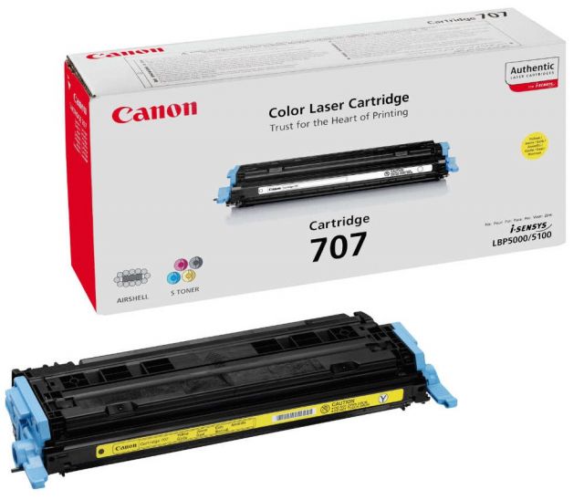 Canon toner CRG-707Y/ LBP-5000/ 2000 stran/ Žlutý