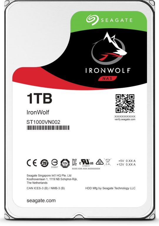 Seagate IronWolf 1TB HDD / ST1000VN002 / Interní 3,5" / 5900 rpm / SATA 6Gb/s / 64 MB