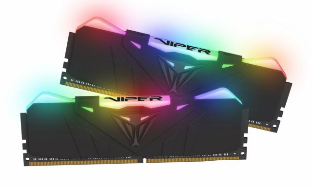 PATRIOT Viper RGB 16GB DDR4 Black 3200MHz / DIMM / CL16 / Heat shield / KIT 2x 8GB