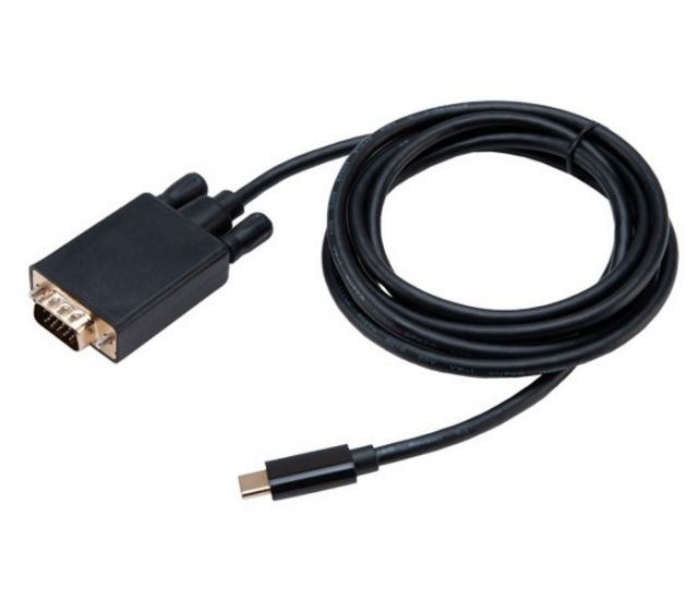 AKASA adaptér USB Type-C na VGA / AK-CBCA17-18BK / max. 1920x1080 / 1,8m / černá