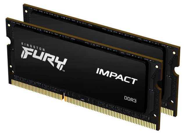 KINGSTON FURY Impact 16GB DDR3 1866MHz / CL11 / SO-DIMM / 1.35V / KIT 2x 8GB