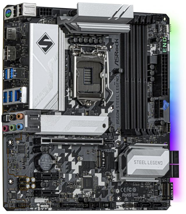 ASRock B560M STEEL LEGEND / LGA 1200 / Intel B560 / 4x DDR4 / 2x M.2 / HDMI / DP / mATX