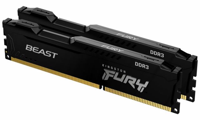 KINGSTON FURY Beast Black 8GB DDR3 1600MHz / CL10 / DIMM / KIT 2x 4GB