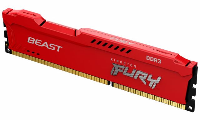 KINGSTON FURY Beast Red 4GB DDR3 1600MHz / CL10 / DIMM