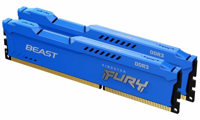 KINGSTON FURY Beast Blue 16GB DDR3 1866MHz / CL10 / DIMM / KIT 2x 8GB