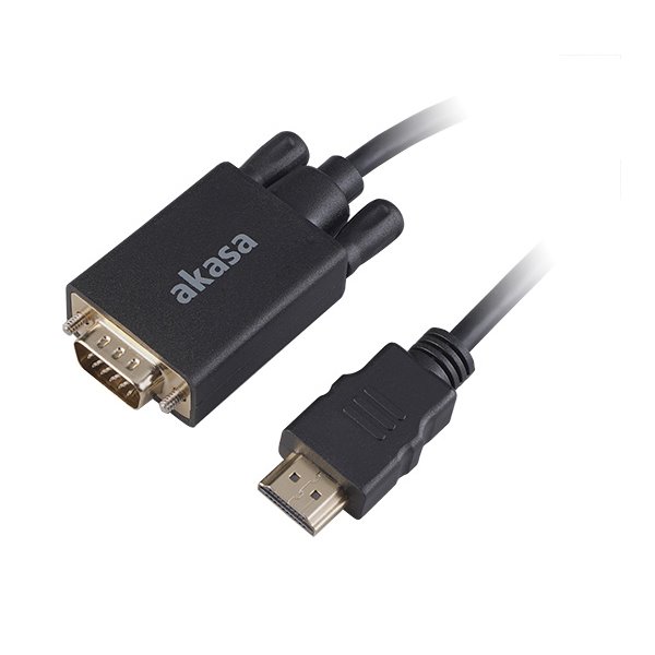 AKASA kabel k monitoru HDMI na VGA / AK-CBHD26-20BK / 1920x1080p@60Hz / 2m / černý