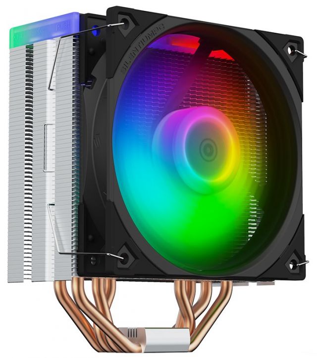 SilentiumPC chladič CPU Fera 5 ARGB / ultratichý/ 120mm fan/ 4 heatpipes / PWM/ ARGB / pro Intel i AMD
