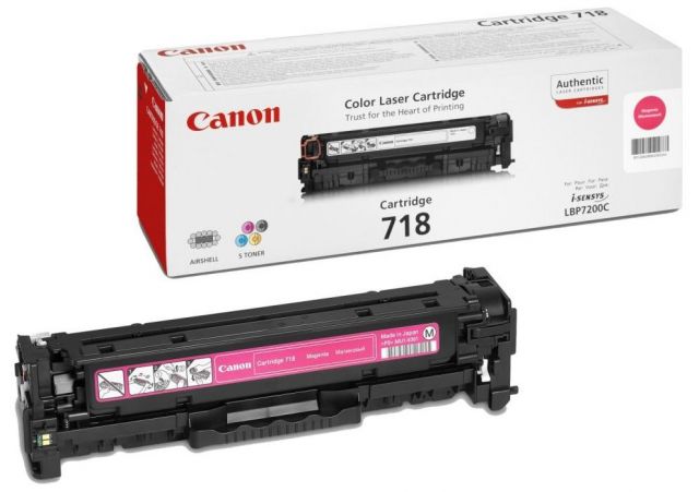 Canon toner CRG-718M/ LBP-7200/ 7660/ 7680/ MF-80x0/ MF724/ 2900 stran/ purpurový