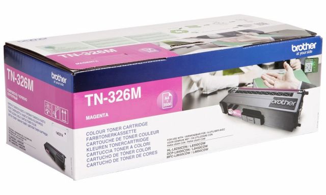 BROTHER tonerová kazeta TN-326M/ DCP-L8400,L8450/ HL-L8250,L8350/ MFC-L8650,L8850/ 3500 stránek/ purpurový