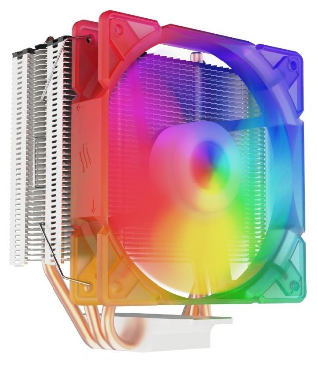 SilentiumPC chladič CPU Spartan 4 MAX EVO ARGB/ ultratichý/ 120mm fan/ 3 heatpipes/ PWM/ pro Intel i AMD